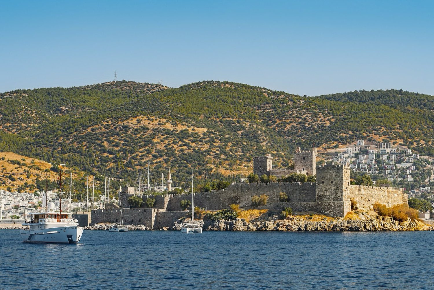 Bodrum Castle above the harbour in Turkey, the arrival point for day trips from Kos
