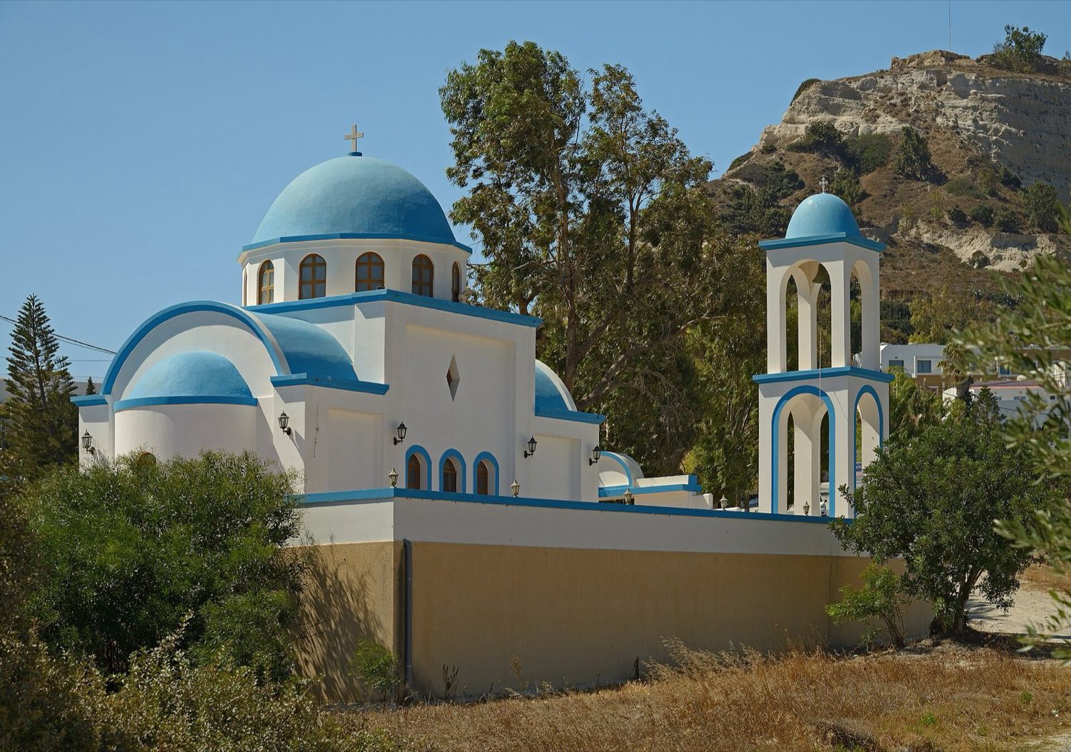Bay and headland at Kefalos on the south-west coast of Kos, with clear shallow water