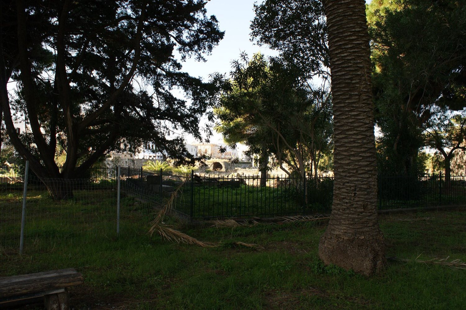 Excavated columns of the Ancient Agora in the centre of Kos Town, one of the island's free attractions